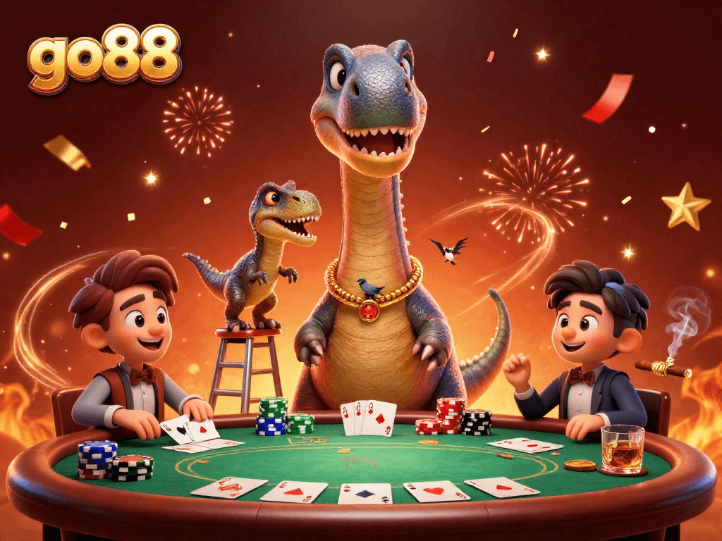 Experience the excitement of go88 at a vibrant casino with unique characters and dynamic gaming elements.