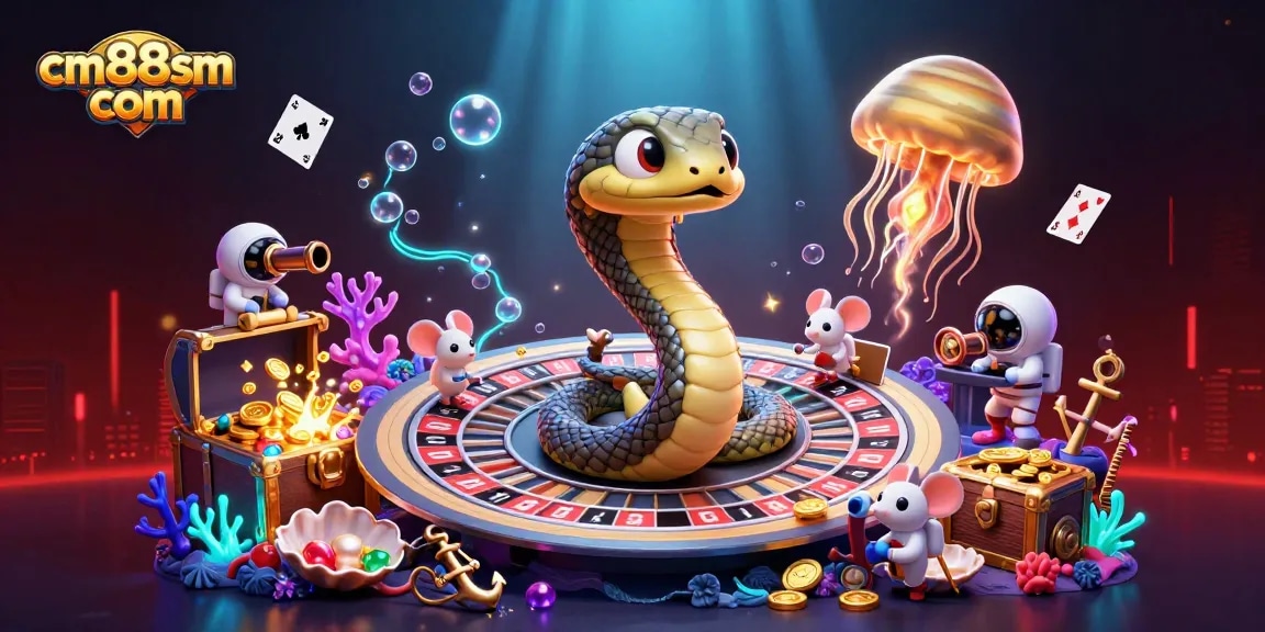 Place bets on a roulette wheel in the cosmos at cm88sm com with a glorious jellyfish dealer.