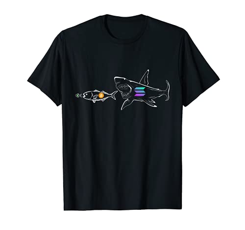 Divertido Tiburón Solana | Un Crypto SOL Camiseta