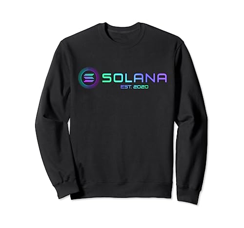 Cadena de bloques con el logotipo criptográfico de Solana SOL Coin | Solana Sudadera