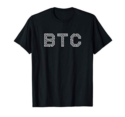 BTC Bitcoin Crypto Currency Exchange Name Camiseta