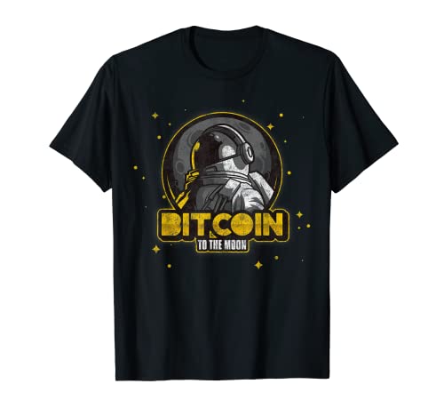 Bitcoin Miner Astronaut Bitcoin BTC Crypto to to the moon Camiseta