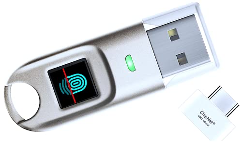 Llave USB FIDO2 y Certificado Digital ChipNet FIDO2 ID BioPass. Alta Seguridad protegida por Huella. Empresa Española con Asistencia Personal, Plata Metalizada