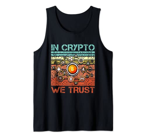 Bitcoin Blockchain Cryptocurrency Shirt In Crypto We Trust Camiseta sin Mangas