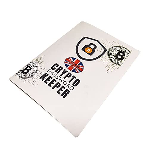 Hooe England Crypto Password Keeper 25 Seed Backup & Recovery Word Paper Card A4 Bi-Fold 210 X 297MM