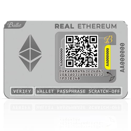 Ballet Real Ethereum (Eth) - La Tarjeta de Almacenamiento en frío de criptomonedas más fácil, Billetera de Hardware de criptomonedas con Soporte para múltiples Monedas y NFT (uno)