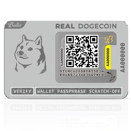 Ballet Real Doge - La Tarjeta de Almacenamiento en frío de criptomonedas más fácil, Billetera de Hardware de criptomonedas con Soporte para múltiples Monedas y NFT (uno)