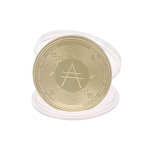 NINGLIU Monedas conmemorativas Gold Ada Cardano Crypto Coin Cryptocurrency Coleccionable Gran Regalo Moneda de Plata (Color : GD)