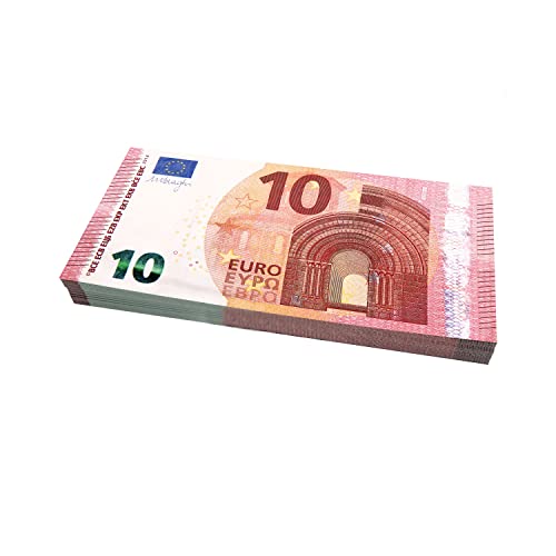 Scratch Cash 100 x € 10 Euro Money to Play (Tamaño Aumentado al 125% en comparación con el Dinero Real)