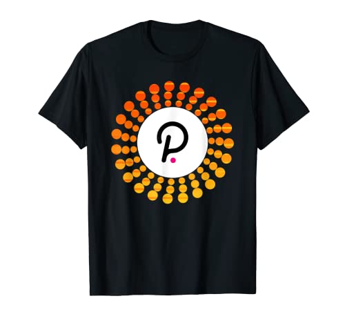 Polkadot DOT Crypto Moneda Círculo Naranja Puesta de sol Camiseta