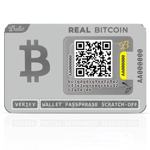Ballet Real Bitcoin - La tarjeta de almacenamiento en frío de criptomonedas más fácil, billetera de hardware de criptomonedas con soporte para múltiples monedas y NFT (uno)