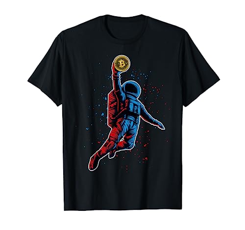Bitcoin Astronaut Basketball meme moneda moneda Crypto Art Camiseta
