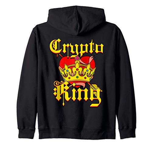 Crypto King Block Chain Coins Coin Money Digital Currency Sudadera con Capucha