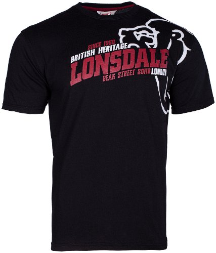 Lonsdale T-Shirt Trägerhemd Walkey Maglia a Maniche Lunghe, Negro (Schwarz), Medium (Talla del Fabricante: Medium) para Hombre