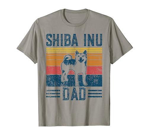 Perro | Crypto Doge Papa – Vintage Shiba Inu Dad Camiseta