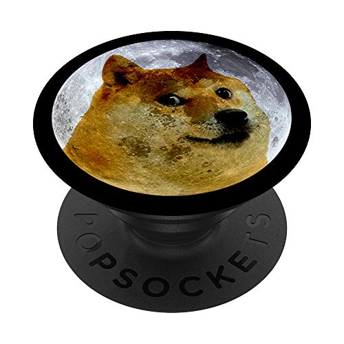 Funny Dogecoin Moon Doge Hodl To the Moon Funny Crypto Meme PopSockets PopGrip Intercambiable
