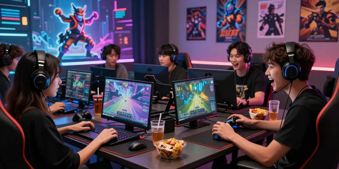 Engaged players enjoying multiplayer gaming session on f168. platform in a vibrant, digital landscape.