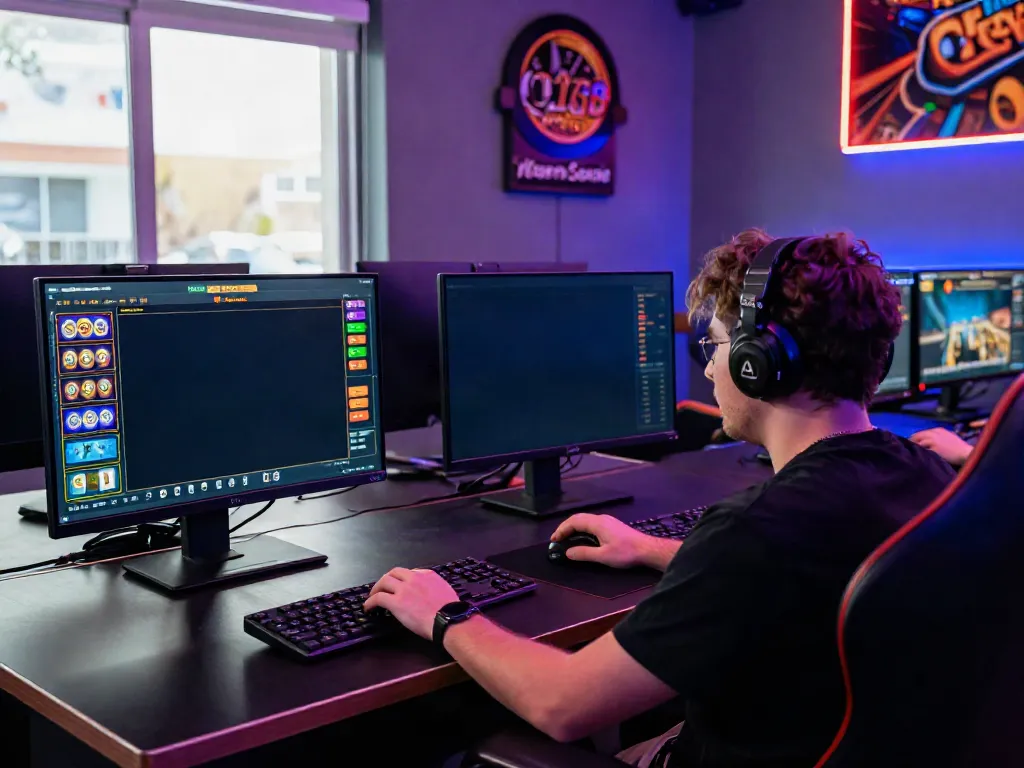 Experience the thrill of online betting at C168 with an engaging gaming setup, showcasing live action on-screen.