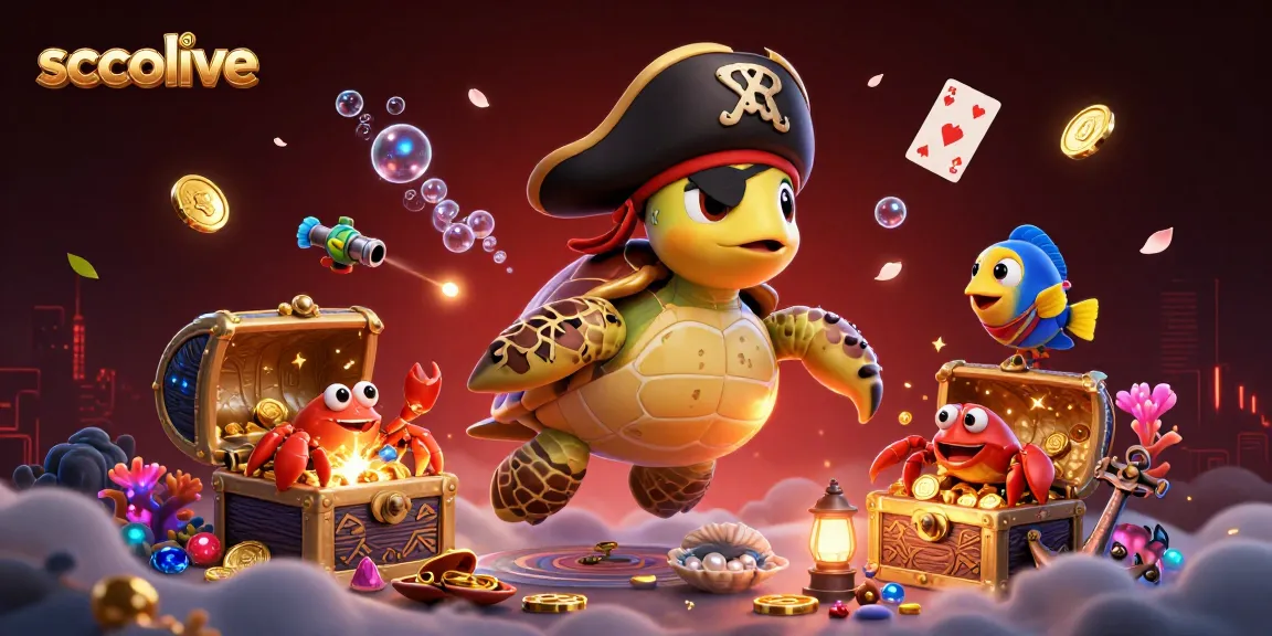 Socolive's vibrant underwater scene features a pirate turtle and treasures for a premier betting experience.