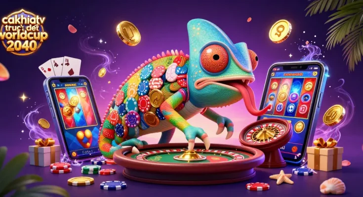 Experience the action with cakhiatv trực tiếp worldcup 2040 as colorful slot games and casino elements come alive.