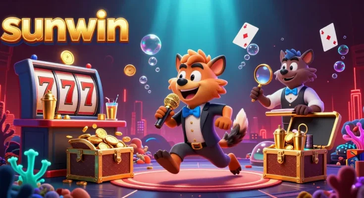 Join the fun at sunwin casino with hyenas enjoying drinks, comedy, and exciting games!